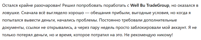 Well Bu TradeGroup 3 скрин