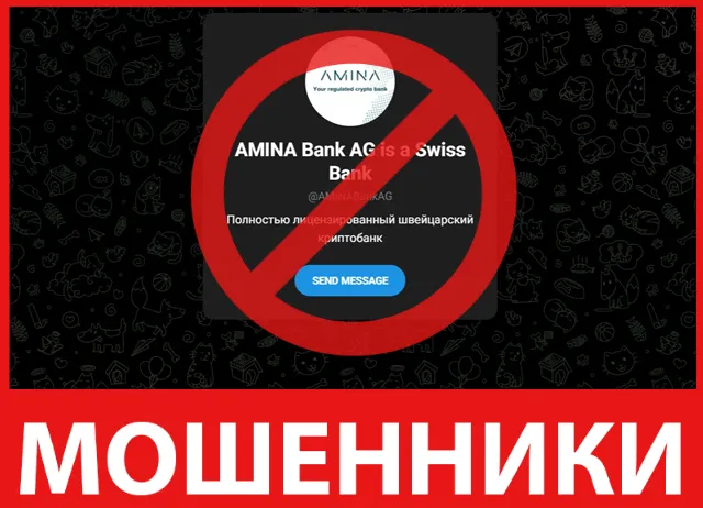 AMINA Bank AG is a Swiss Ban лицевая сторона скрин