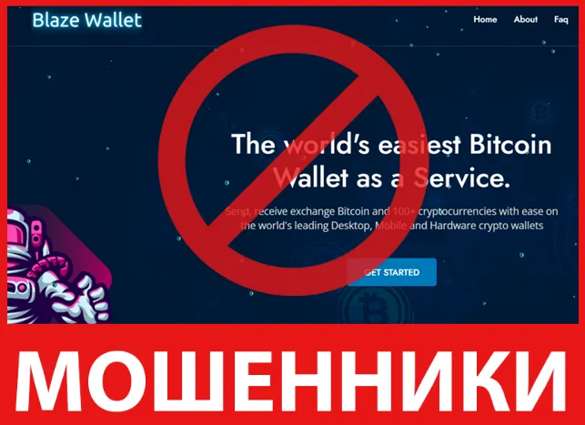 Blaze Wallet лицевая сторона скрин