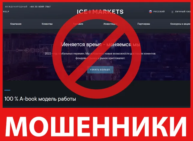 Ice Markets лицевая сторона скрин
