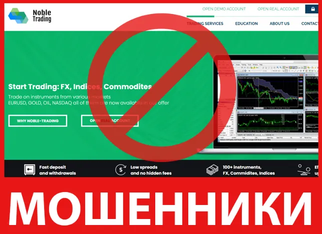 Noble Trading лицевая сторона скрин