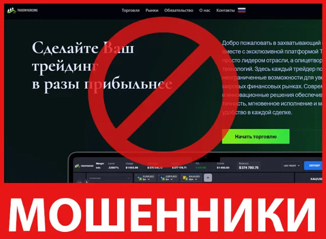 Tradeinyourcoins лицевая сторона скрин