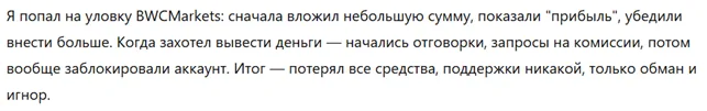 BWCMarkets 3 скрин
