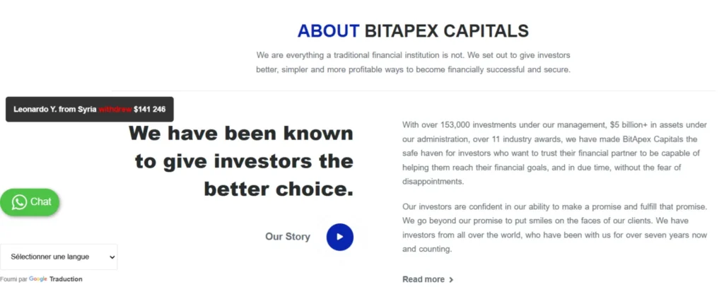 BitApex Capitals 1 скрин