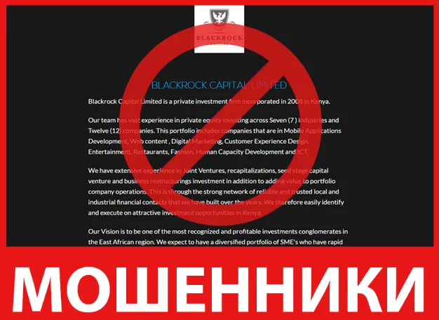 Blackrock Capital Limited лицевая сторона скрин