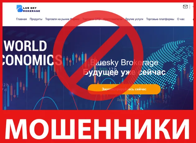 BlueSky Brokerage лицевая сторона скрин