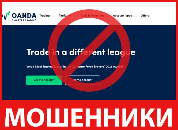 OANDA лицевая сторона скрин