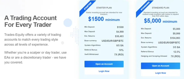 Trades Equity 2 скрин