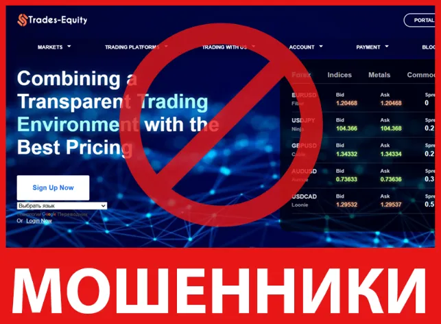 Trades Equity лицевая сторона скрин