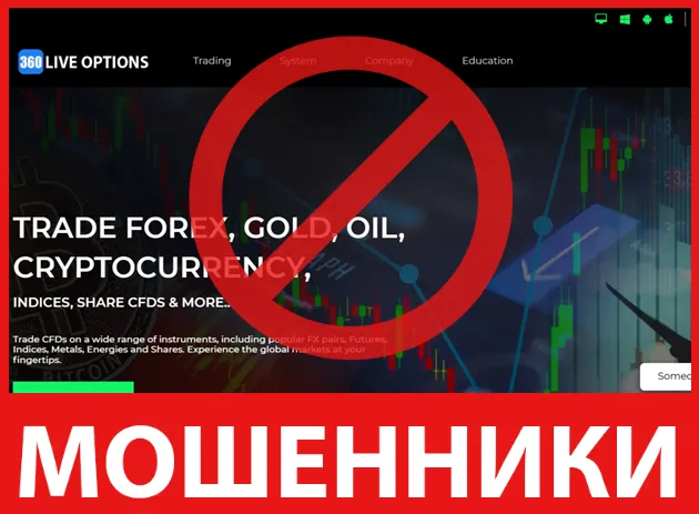 360 Live Options лицевая сторона скрин