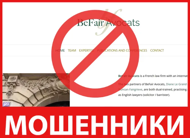 BeFair Avocats лицевая сторона скрин