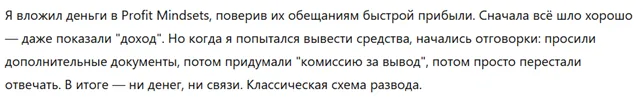 Profit Mindsets 1 скрин