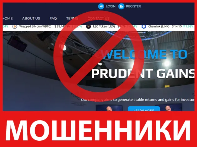 Prudent Gains лицевая сторона скрин