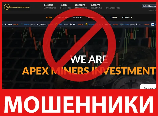 Apex Miners Investment лицевая сторона скрин