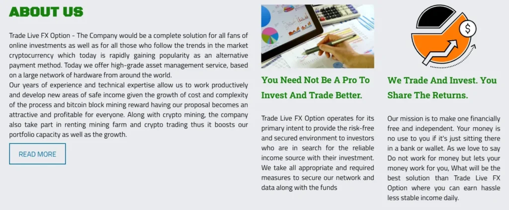 Trade Live FX Option 1 скрин