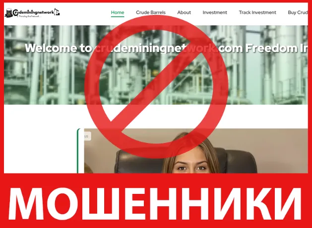CrudeMiningNetwork лицевая сторона скрин