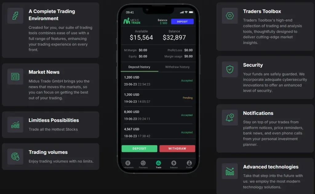 Midus Trade GmbH 2 скрин