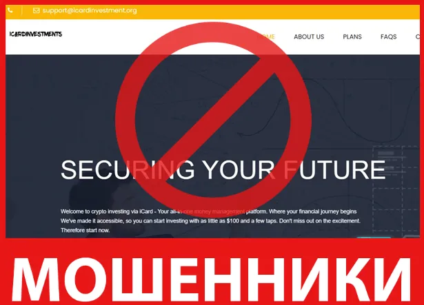 Icardinvestment лицевая сторона скрин