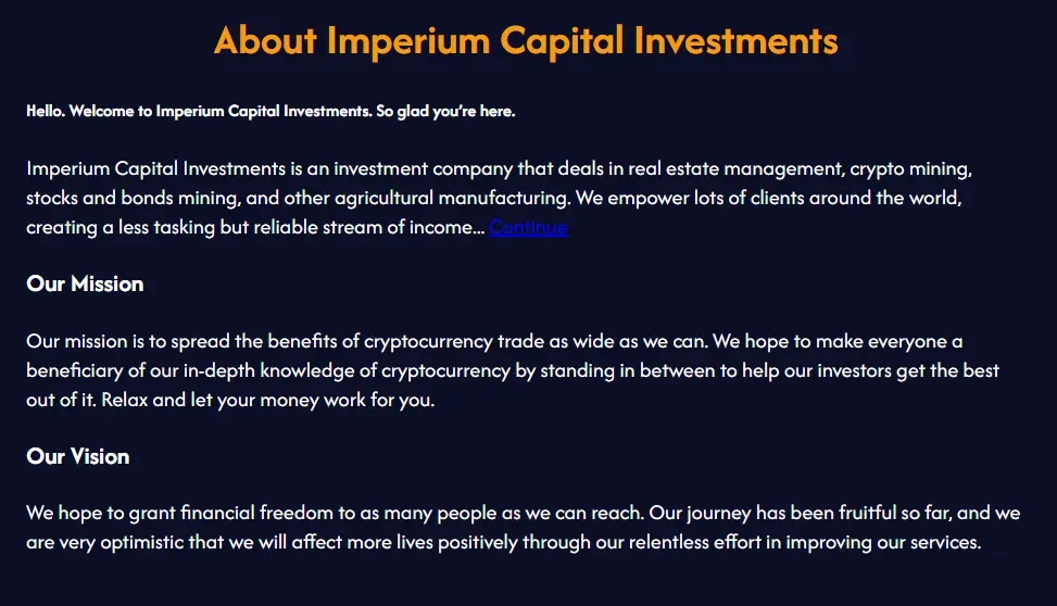 Imperium Capital Investments 1 скрин