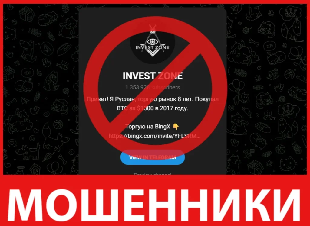 INVEST ZONE лицевая сторона скрин
