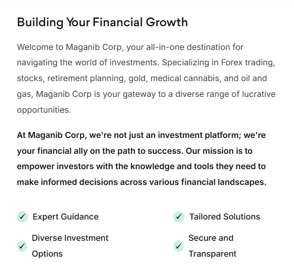 Maganib Corp 1 скрин