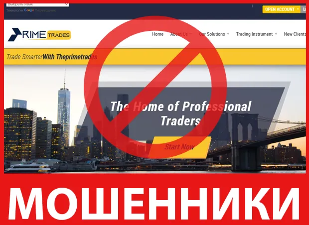 Theprimetrades лицевая сторона скрин