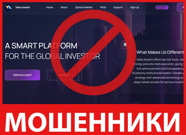 Veles Assets лицевая сторона скрин