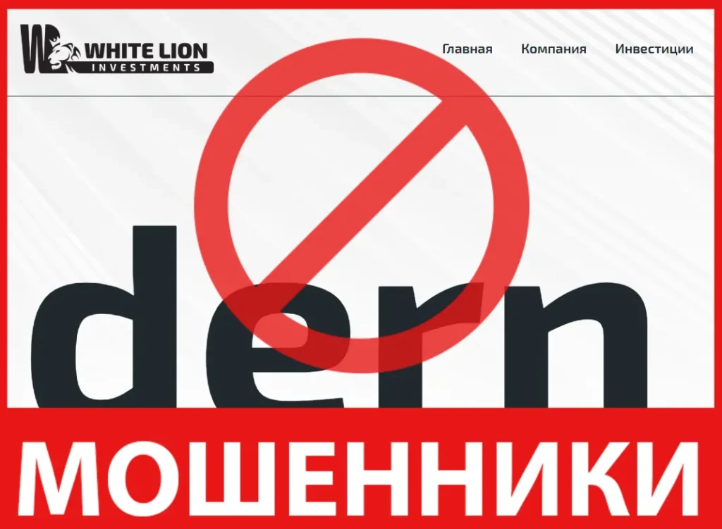 White Lion Investments лицевая сторона скрин