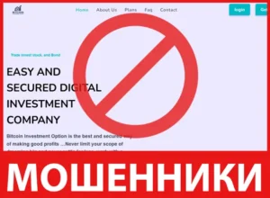 Bitcoin Investment Option лицевая сторона скрин