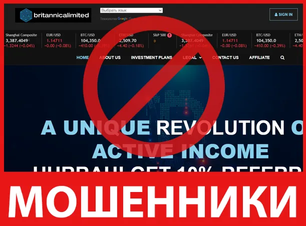 Britannicalimited лицевая сторона скрин