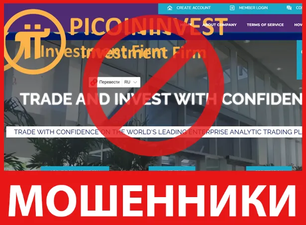 Picoininvest лицевая сторона скрин