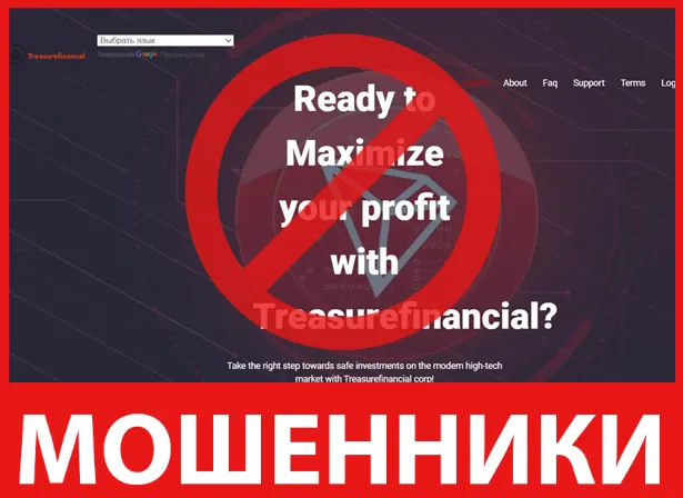 Treasurefinancial лицевая сторона скрин
