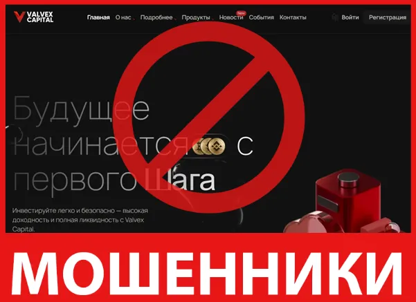 Valvex Capital лицевая сторона скрин