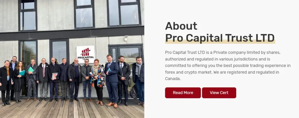 Pro Capital Trust LTD 1 скрин