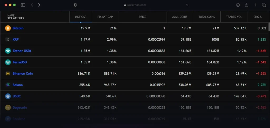 Wallar Hub 1 скрин