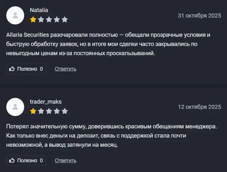 Allaria Securities 1 скрин