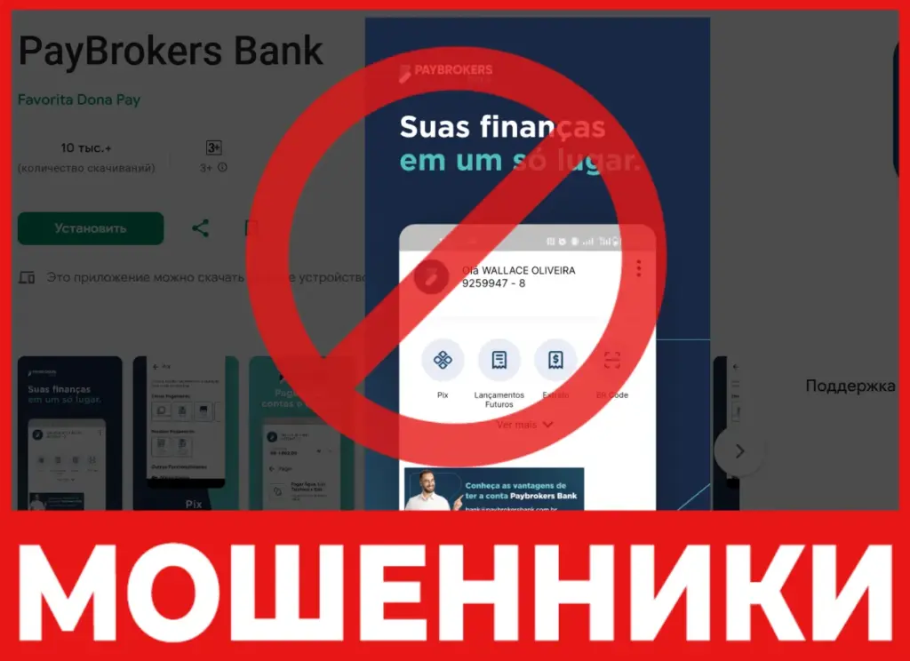 PayBrokers Bank лицевая сторона скрин