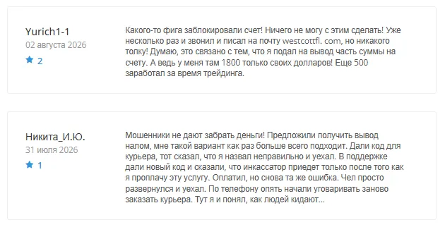 Westcott Financial Limited 1 скрин
