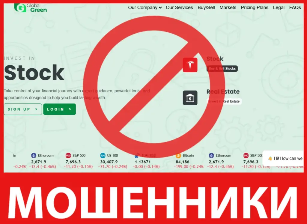 Global Green Investments лицевая сторона скрин