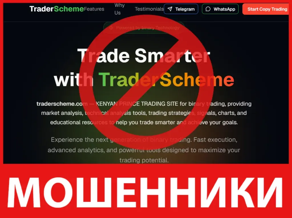 TraderScheme лицевая сторона скрин
