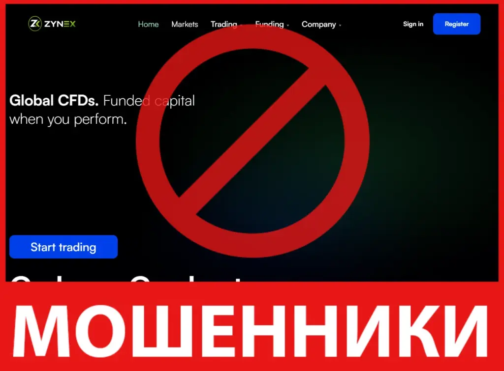 Zynex Broker лицевая сторона скрин