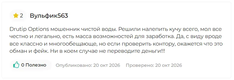 Drutip Options 1 скрин